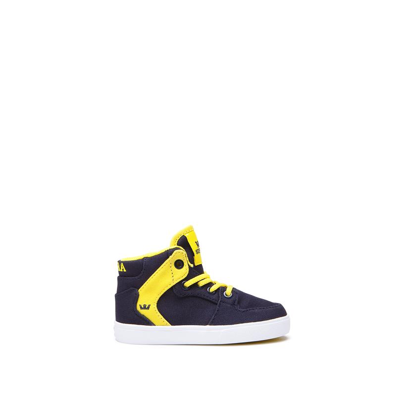 Zapatillas Altas Supra Argentina Niños - VAIDER Azul Marino / Amarillo (WOSTU-0579)